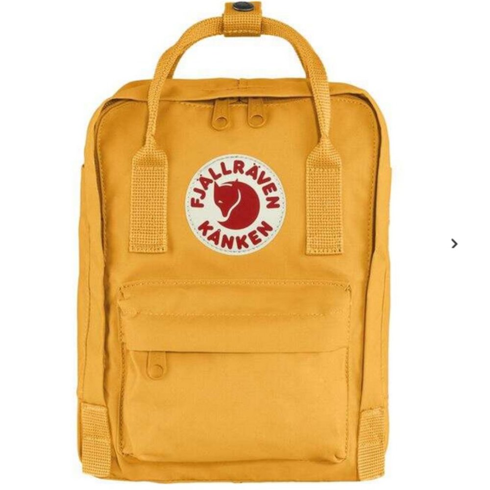 fjallraven mini kanken backpack in yellow